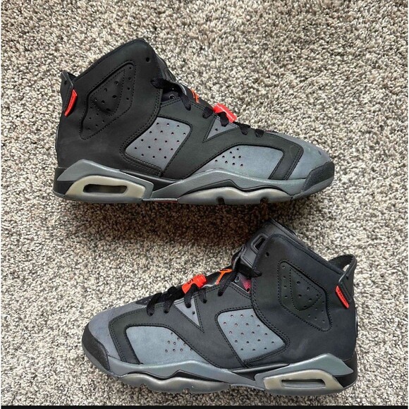 Jordan Shoes - Nike Air Jordan 6 Retro Paris Saint-Germain Iron Grey Size 7 Youth (Size 8.5W)